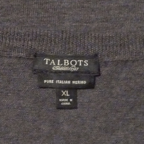 Cardigan Italian Merino Wool Gray Black EUC - Picture 6 of 7